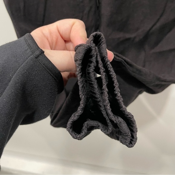 Monrow Bungee Cord Linen Blend Paperbag Pants Black Small - Picture 4 of 7